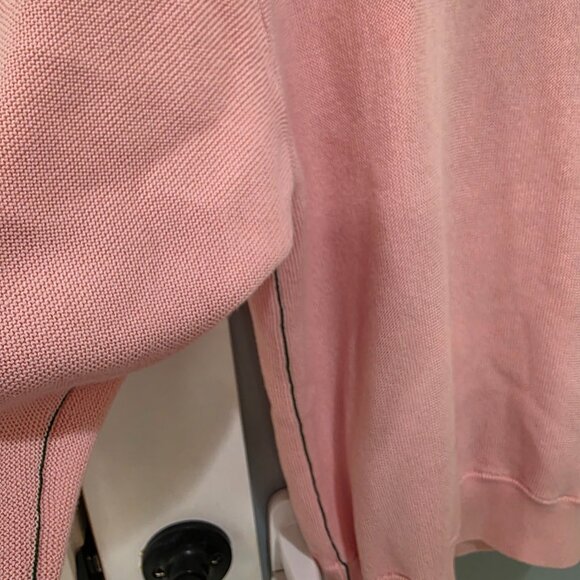 Lacoste Women’s Pink Cotton Crewneck Sweater – Size 40 – Classic Crocodile Logo - Picture 5 of 10